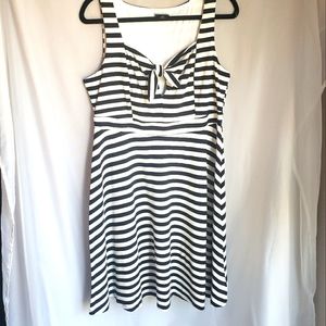 Torrid Striped Skater dress with Keyhole